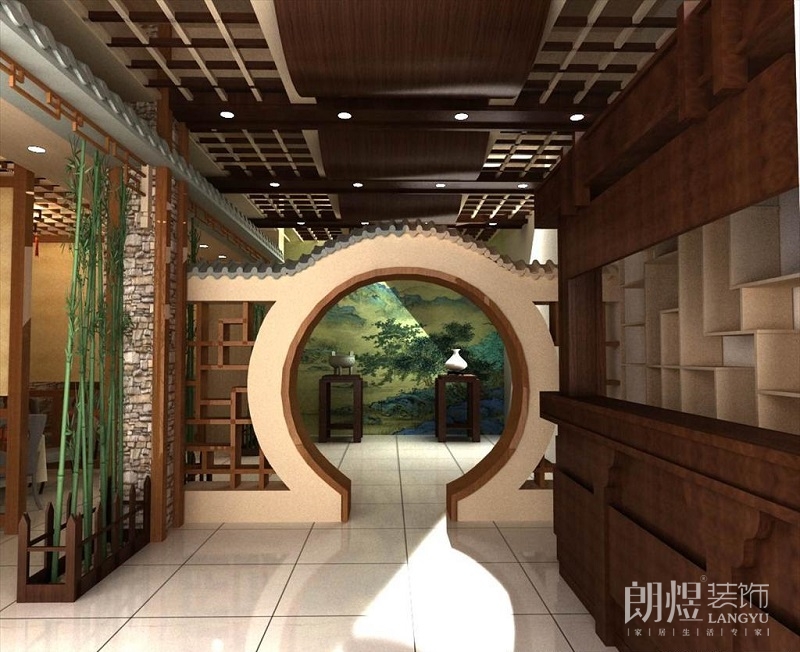 純中式酒店內(nèi)部設(shè)計(jì)裝修效果圖