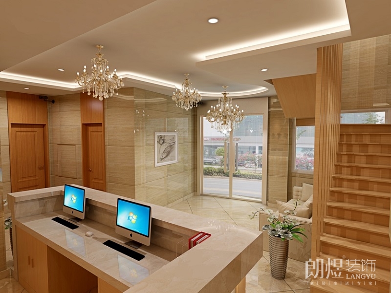 如家商務(wù)賓館裝修效果圖-前臺(tái)
