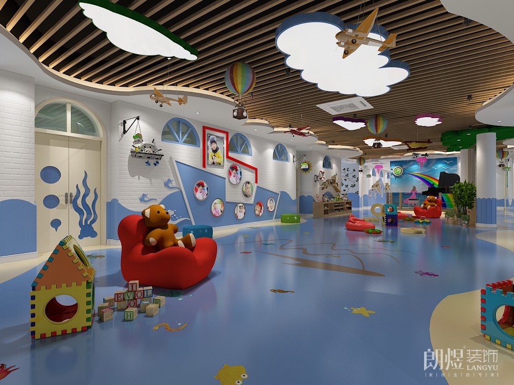早教幼兒園培訓(xùn)中心娛樂區(qū)裝修效果圖