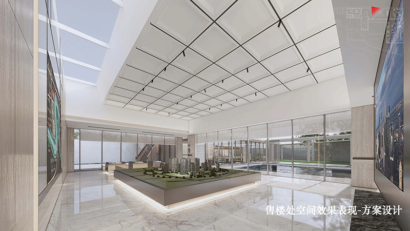 現(xiàn)代售樓處展示臺裝修效果圖